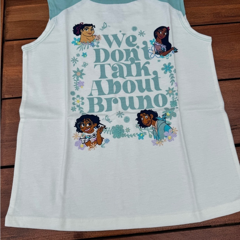 Disney White and Blue Tank Top with Playful Graphics Size 7/8 and 14/16 NWT - Picture 3 of 4